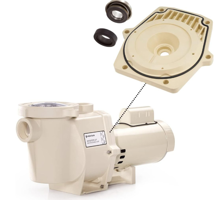 Swimables Seal Plate Compatible with Pentair Whisperflo and Intelliflo Pool Pump 074564 | Seal Plate Gasket & Shaft Seal PS-1000 Included | Complete Kit Made in USA