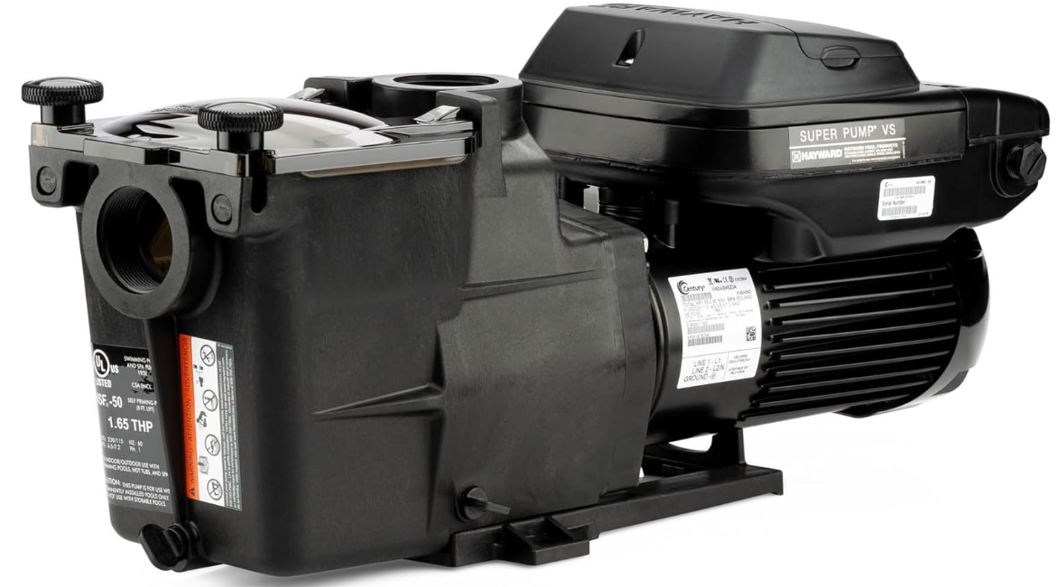 Hayward W3SP2603VSP Super Pump VS Variable-Speed Pool Pump for In-Ground Pools, Energy Efficient, 1.65 HP