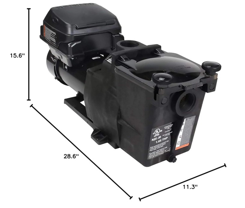 Hayward W3SP2603VSP Super Pump VS Variable-Speed Pool Pump for In-Ground Pools, Energy Efficient, 1.65 HP