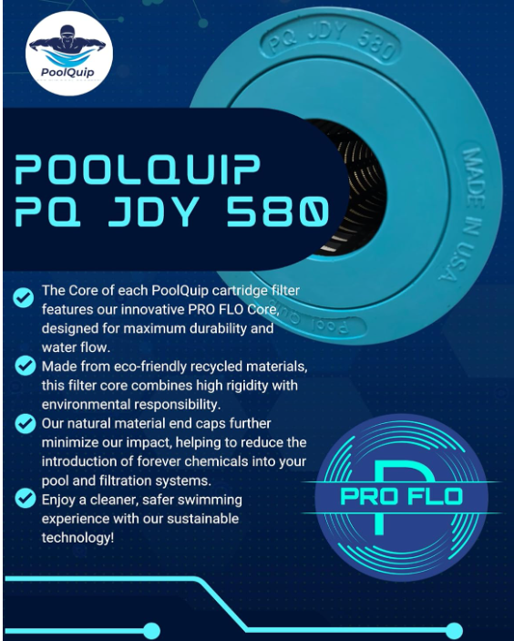 PQJDY580 Professional Grade Pool Filter Replaces Jandy CL580, CV580, PJAN145, Ultral-A10, Unicel C-7482, Filbur FC-0820, A0104100, R0357900, Filbur FC-6415, SD-01109, 145 sqft Cartridge 4 Pk