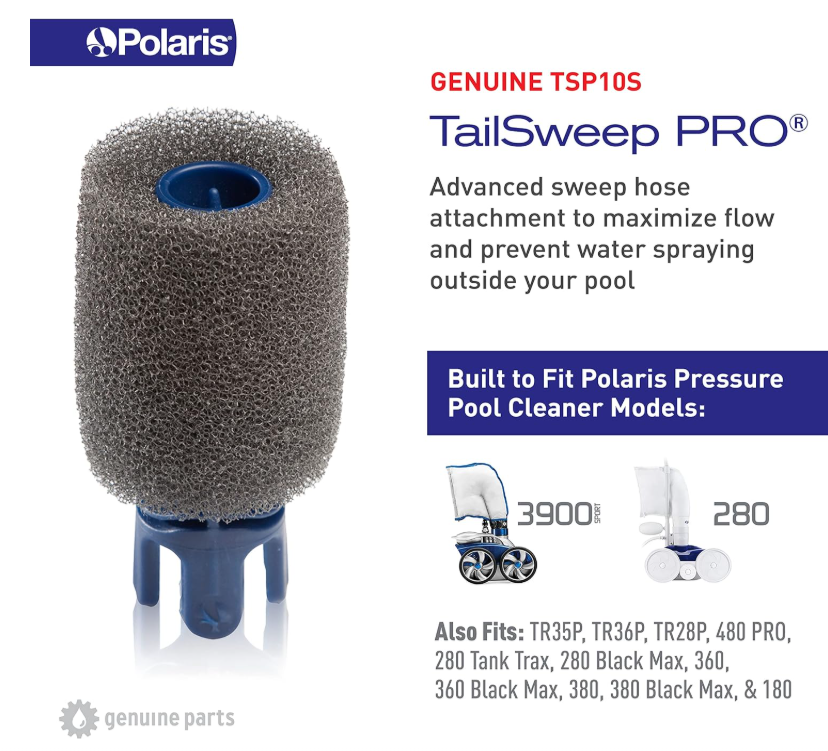 Polaris Genuine Parts TSP10S TailSweep PRO Replacement Pressure-Side Pool Cleaners 280, 3900 Sport, 380, 360, 180