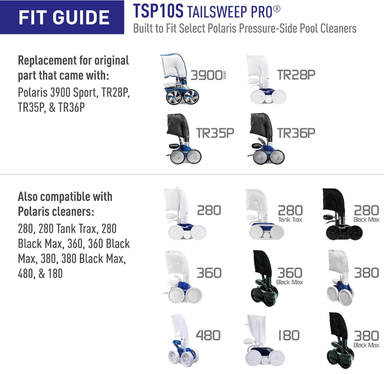 Polaris Genuine Parts TSP10S TailSweep PRO Replacement Pressure-Side Pool Cleaners 280, 3900 Sport, 380, 360, 180