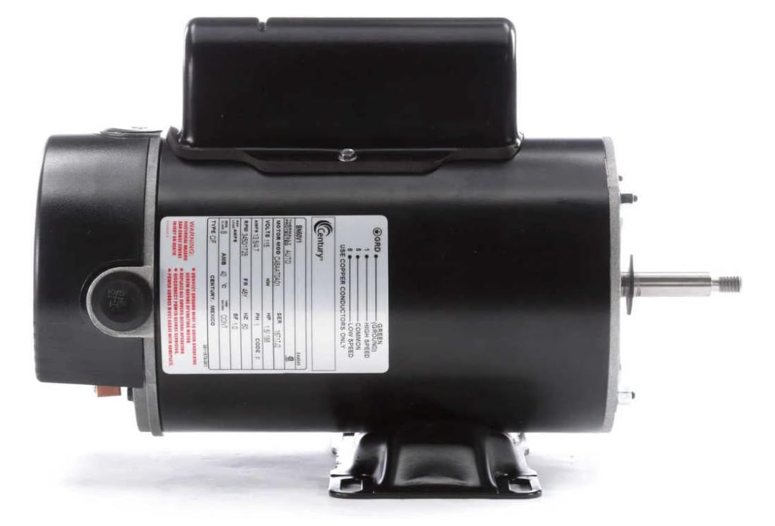 Pump Mtr, Cap St, 1.5 HP, 3450, 115V, 48Y, ODP