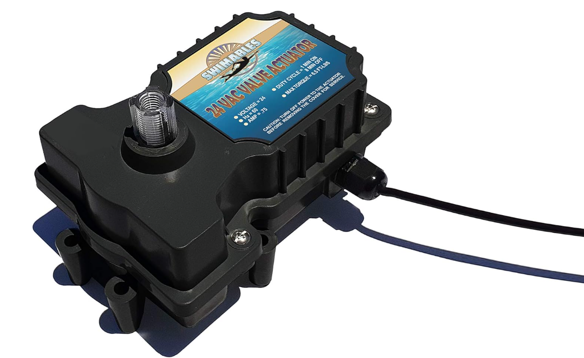 Swimables 180 Degree Rotation 3-Port 24 Volt AC Universal Valve Actuator Replacement for Pool and Spa Automation Systems