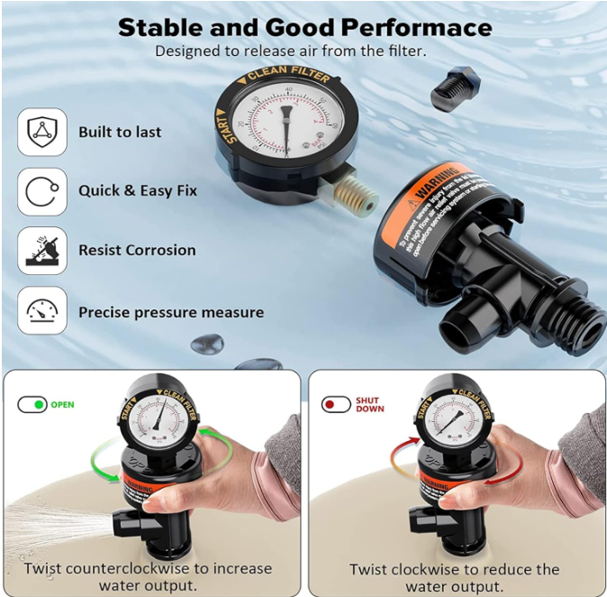 Swimables 98209800 Air Relief Valve Compatible with Pentair Pool Filter | Compatible with Pentair Pool Products FNS, Clean and Clear, Quad DE and 2000/4000 Series Filters
