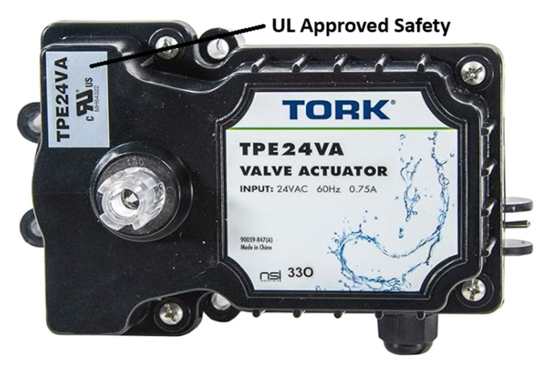 TORK TPE24VA 24-Volt Authentic Valve Actuator Control, Compatible with all 24VAC Control Systems, for Pools, Spa, Solar Equipment, UL Approved for Safety
