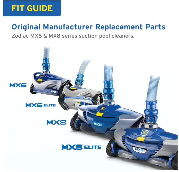 Zodiac Genuine Parts MX8 Engine Assembly Replacement Kit, R0524900