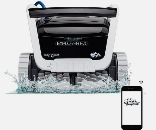 Dolphin Explorer E70 Robotic Pool Cleaner with Wi-Fi & Caddy