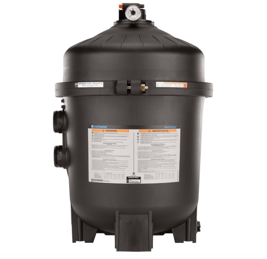 Hayward SwimClear Cartridge Pool Filter with Single Piece Flange Clamp and Multi Element Filtration for Outdoor In-Ground Swimming Pools, Black 325sq.ft