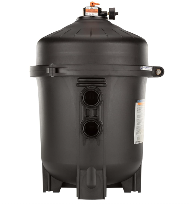 Hayward SwimClear Cartridge Pool Filter with Single Piece Flange Clamp and Multi Element Filtration for Outdoor In-Ground Swimming Pools, Black 325sq.ft