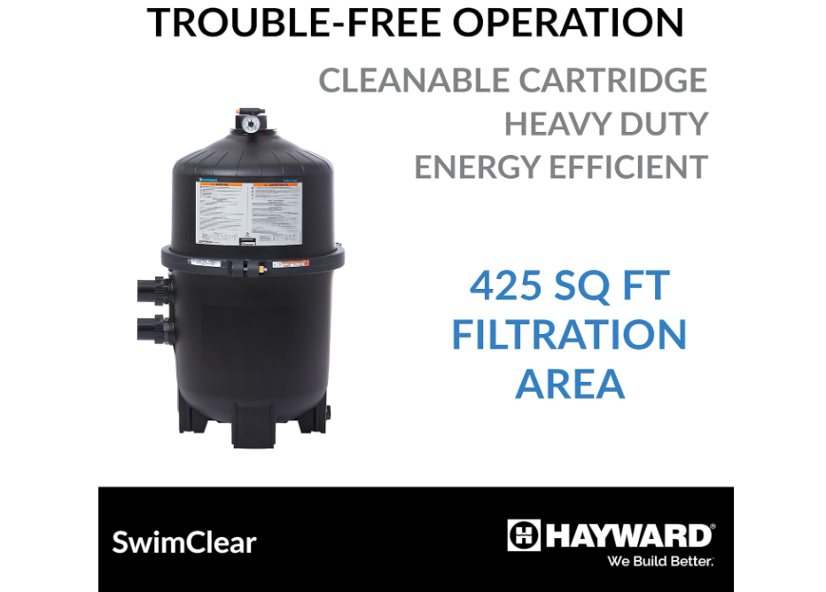 Hayward W3C4030 SwimClear Cartridge Pool Filter, 425 Sq. Ft.