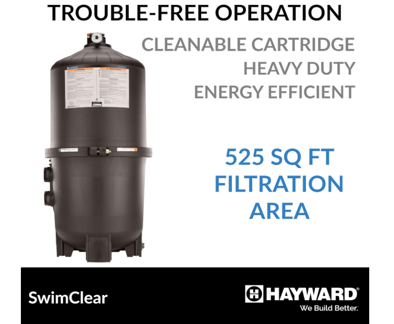 Hayward W3C5030 SwimClear Cartridge Pool Filter, 525 Sq. Ft.
