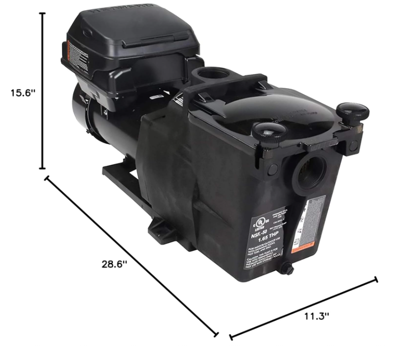 Hayward W3SP2603VSP Super Pump VS Variable-Speed Pool Pump for In-Ground Pools, Energy Efficient, 1.65 HP
