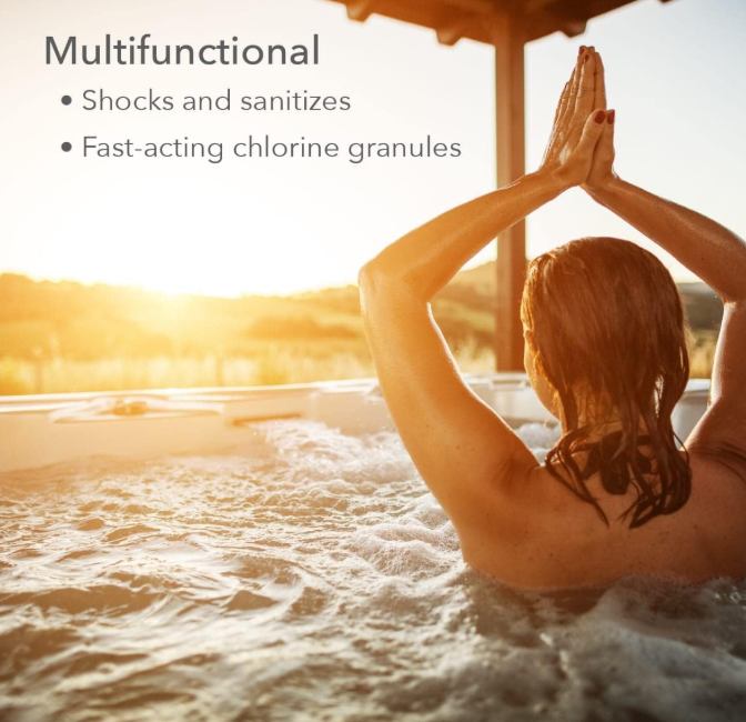 Leisure Time E5 Spa 56 Chlorinating Granules for Spas and Hot Tubs - Maintains Clean, Clear, Sanitized Water, 5 lbs