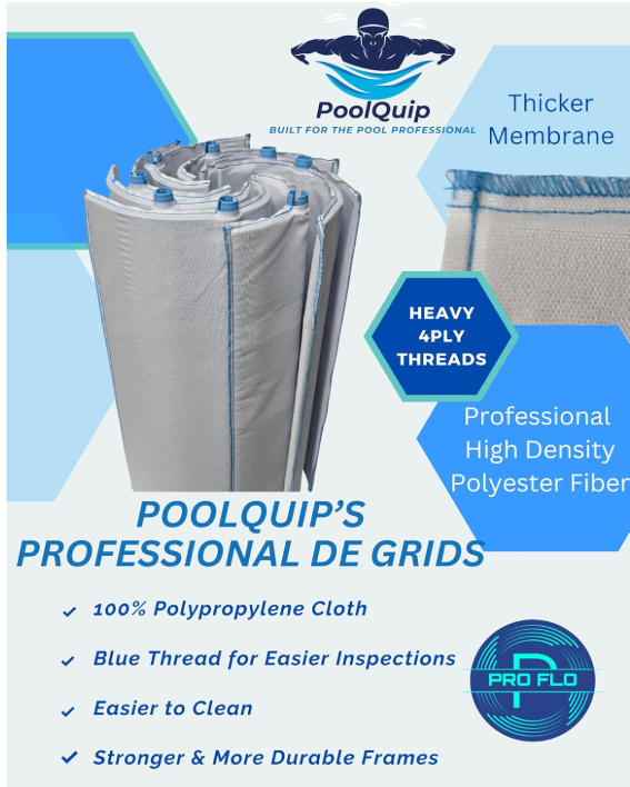 DE48SET 48 Sq Ft DE Grid Pool Filter Set Professional Grade Replaces Pentair, Hayward & Jandy 48sq ft DE Grid Sets (7 Full, 1 Partial) - Professional Grade