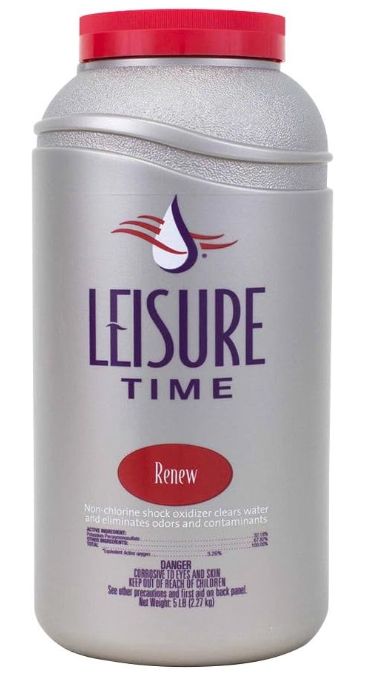 Leisure Time Spa RENU5 Shock Renew Non-Chlorine Shock Treatment, Revitalize Your Spa with Powerful and Safe Non-Chlorine Formula, 5 lbs