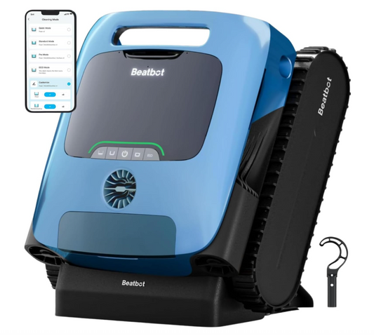 SonicSence Ultrasonic AI Pro Pool Robot Vacuum, 5-in-1 Comprehensive Cleaning, Intelligent Surface Parking, Clarifies Water, Skims Surface, Ideal for Inground Pool up to 3,299 Sq.ft