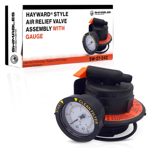 Swimables DEX2420MAR2 Manual Air Relief Assembly - Compatible with Hayward DE and Cartridge Pool Filter - Works with Pro Grid, Swim Clear and Swimclear Cartridge Filters- New Upgraded Design