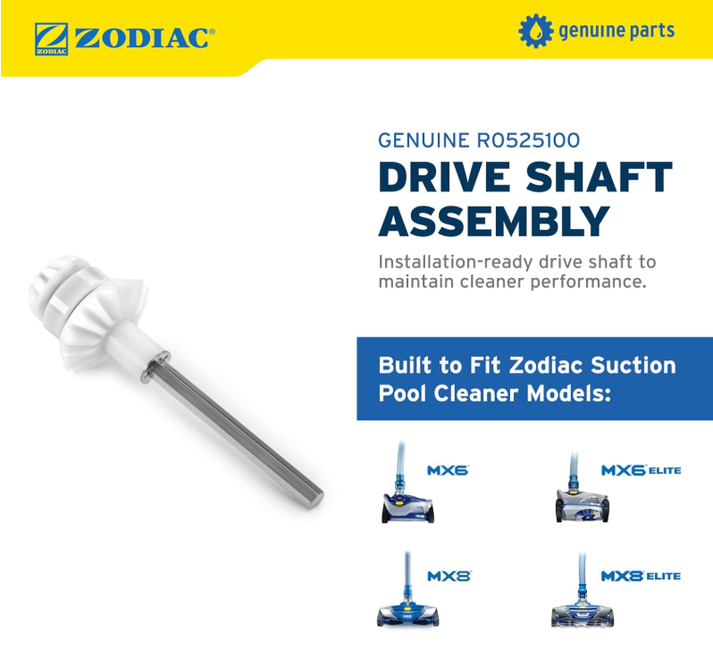 Zodiac Genuine Parts MX8 Drive Shaft Assembly Replacement Kit, R0525100
